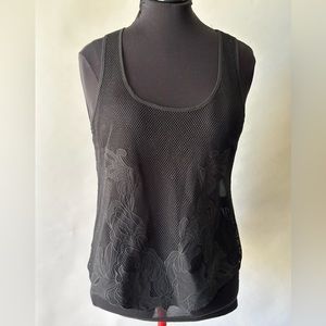 SOLD Mesh & appliqué tank top